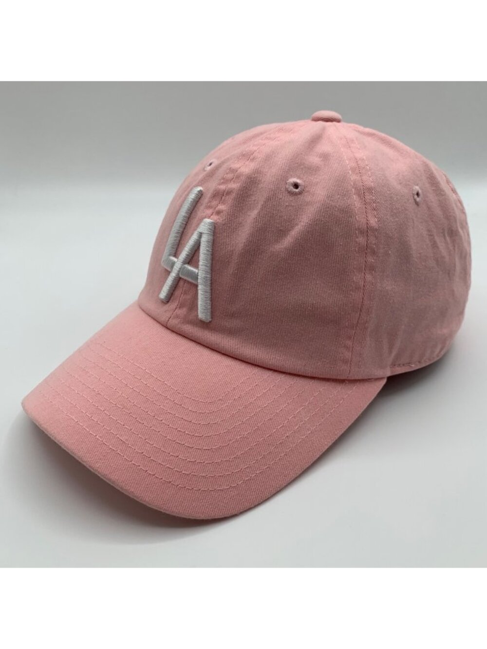 LA Los Angeles Unisex Pink Relaxed Fit Strapback Hat
